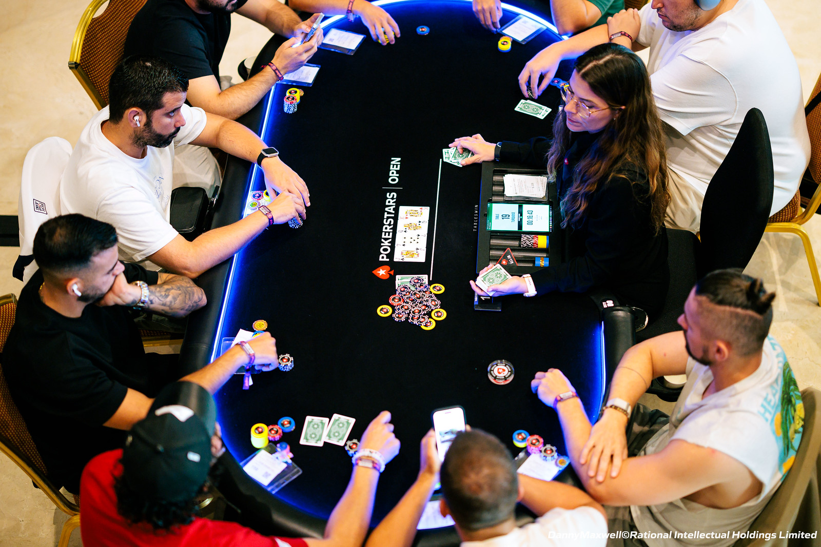 Overhead table action at PokerStars Open Malaga 2026